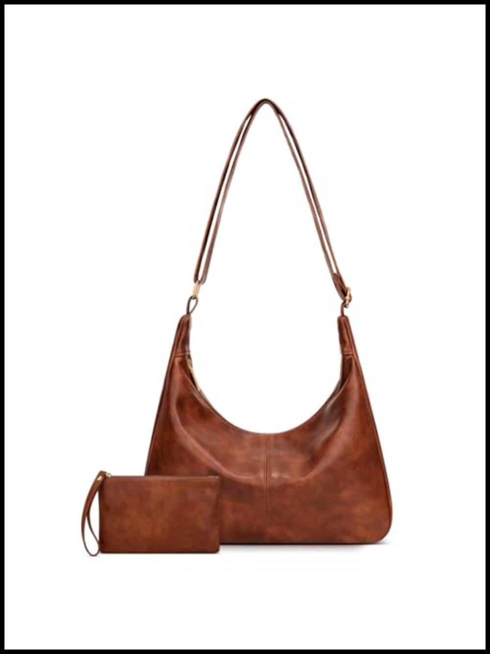 Women Slouchy Hobo Bag Vegan Leather Shoulder Purse